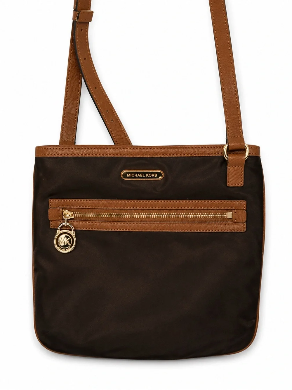 Michael Kors Brown and Tan Crossbody Bag